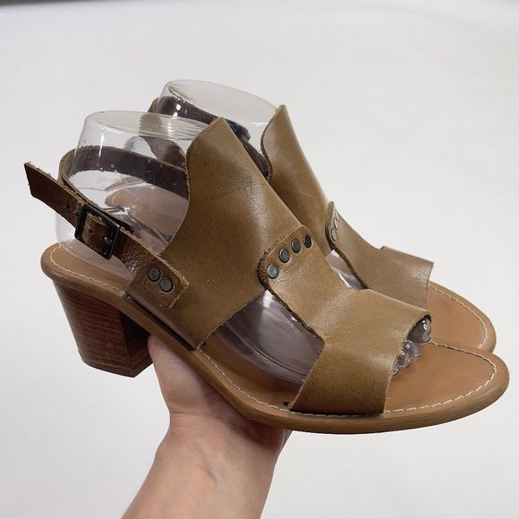 Barbara Barbieri saddle leather stacked heel sandals 9 - Picture 1 of 10
